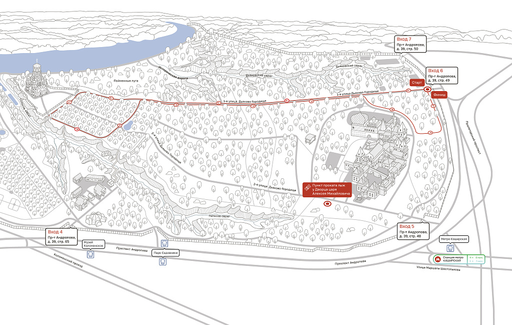 Лыжные трассы в Коломенском. Изображение 2