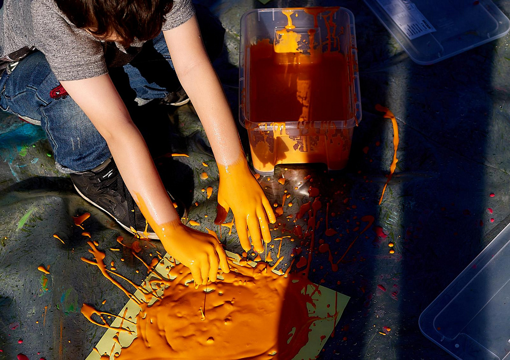 Вода. Морские жители. Пальчиковые краски. Изображение 3